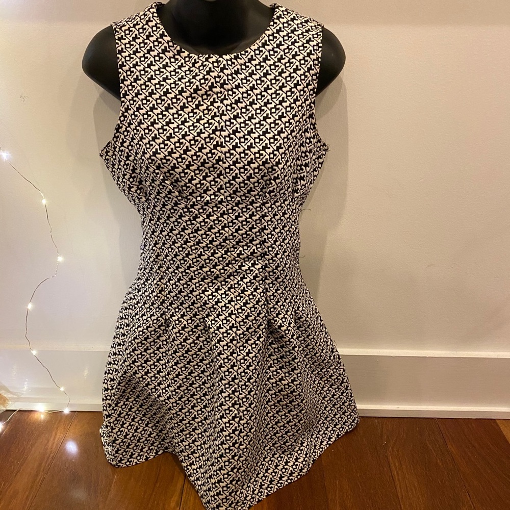 Black and white dress.